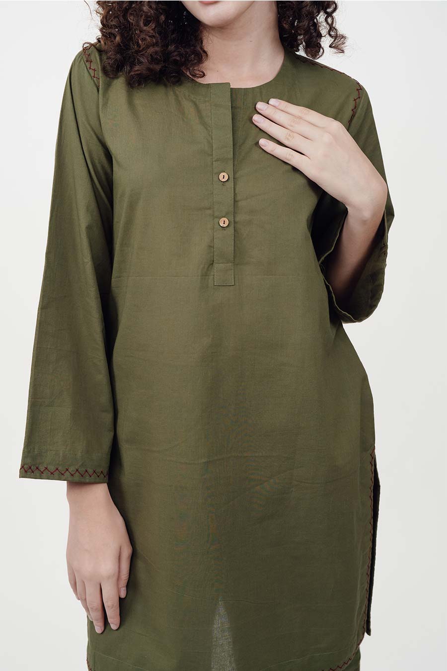 Rise Olive Cotton Co-Ord Set