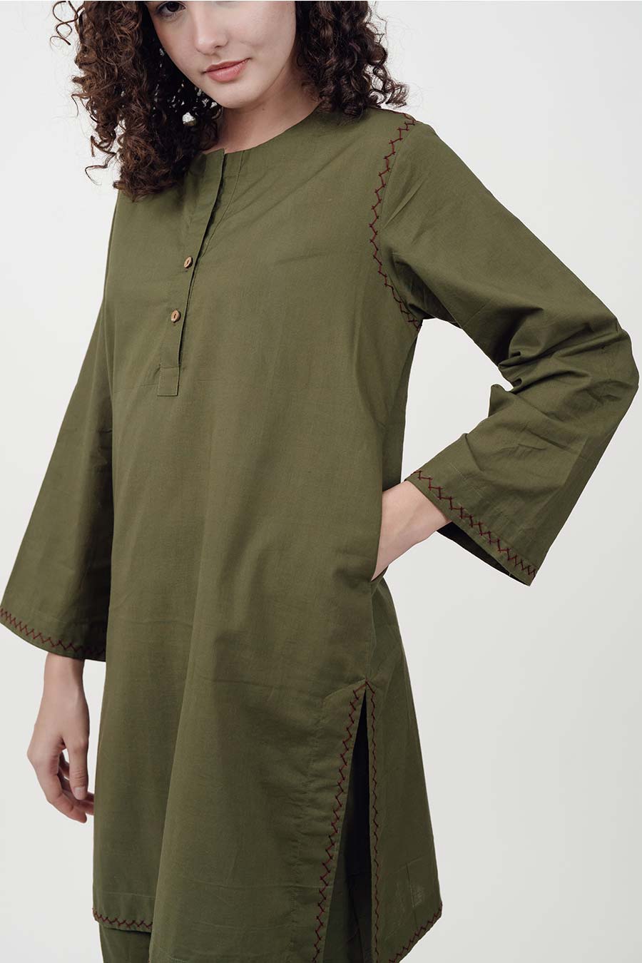 Rise Olive Cotton Co-Ord Set