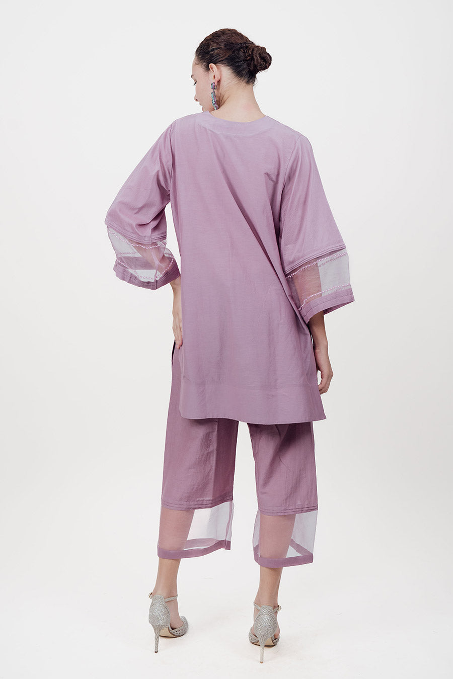 Virasat Lilac Cotton Silk Embroidered Co-Ord Set