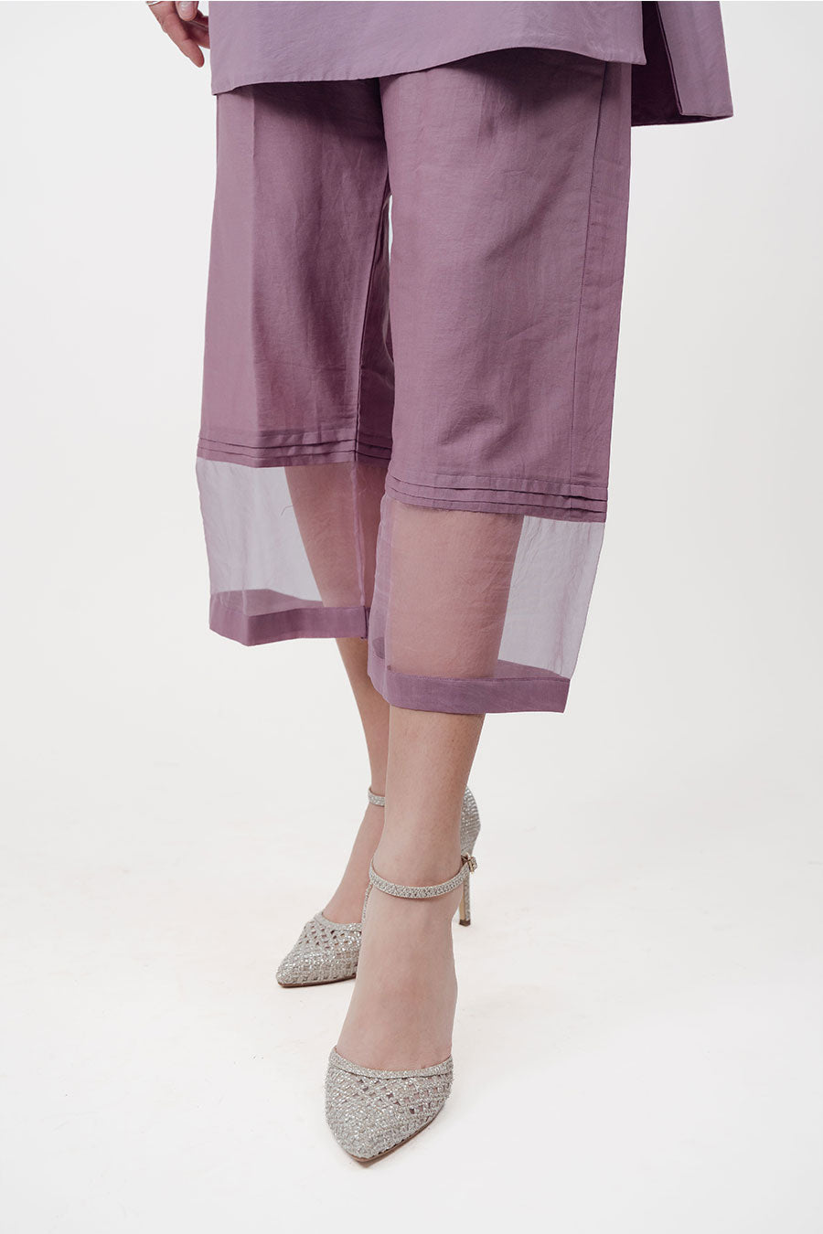Virasat Lilac Cotton Silk Embroidered Co-Ord Set
