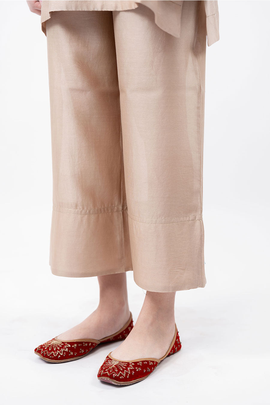 Lumira Beige Chanderi Co-Ord Set