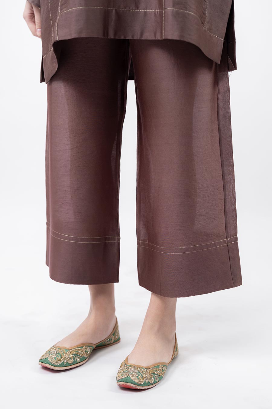 Lumira Brown Chanderi Co-Ord Set