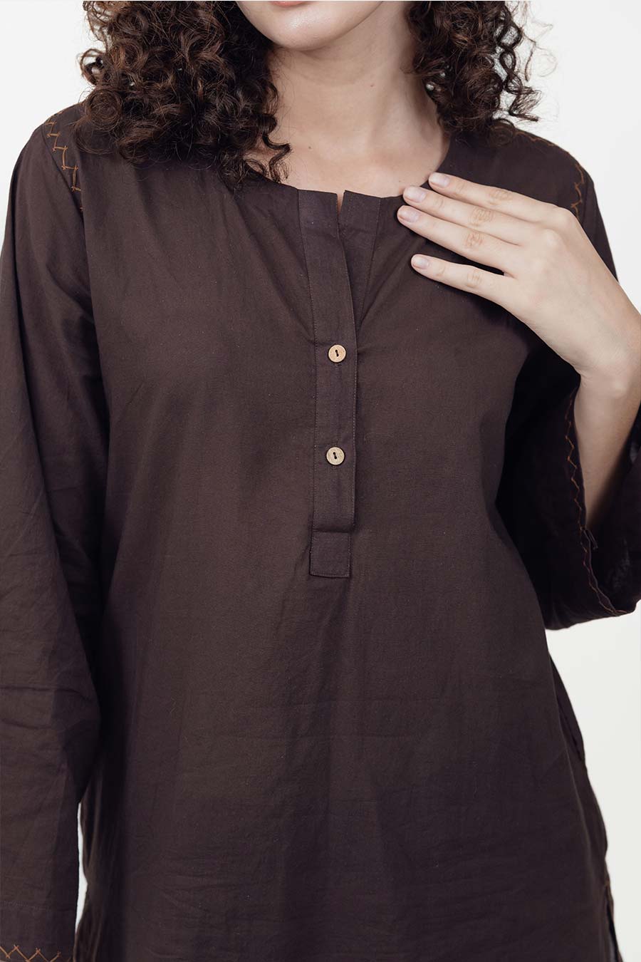Rise Brown Cotton Co-Ord Set