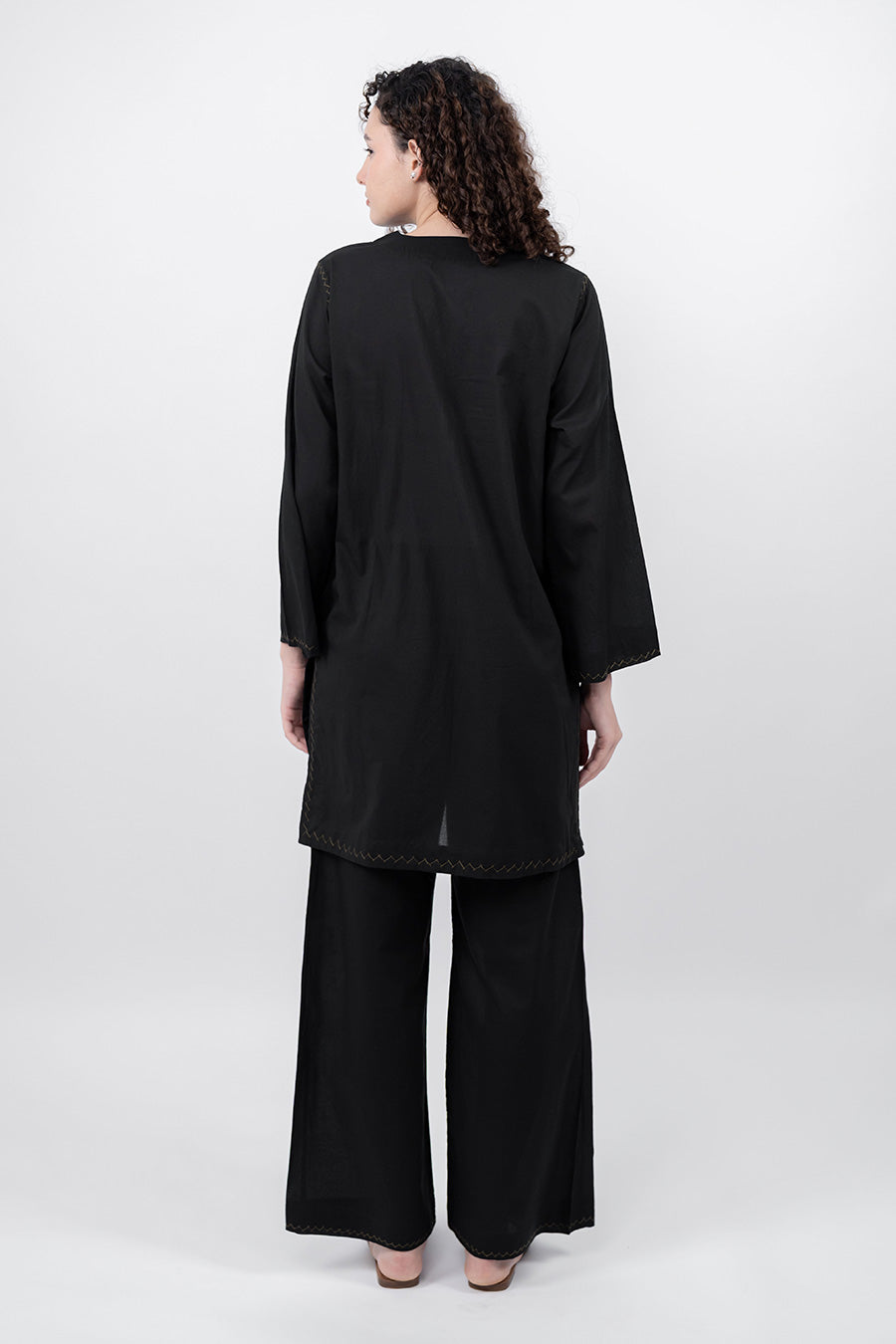 Rise Black Cotton Co-Ord Set