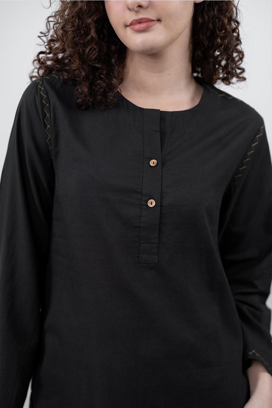 Rise Black Cotton Co-Ord Set