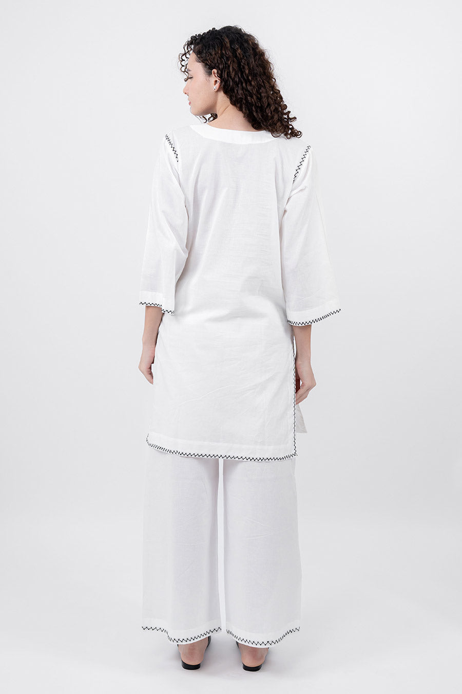 Rise White Cotton Co-Ord Set