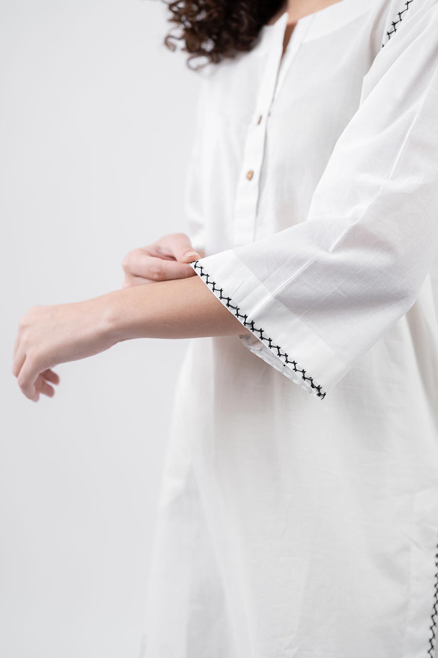 Rise White Cotton Co-Ord Set