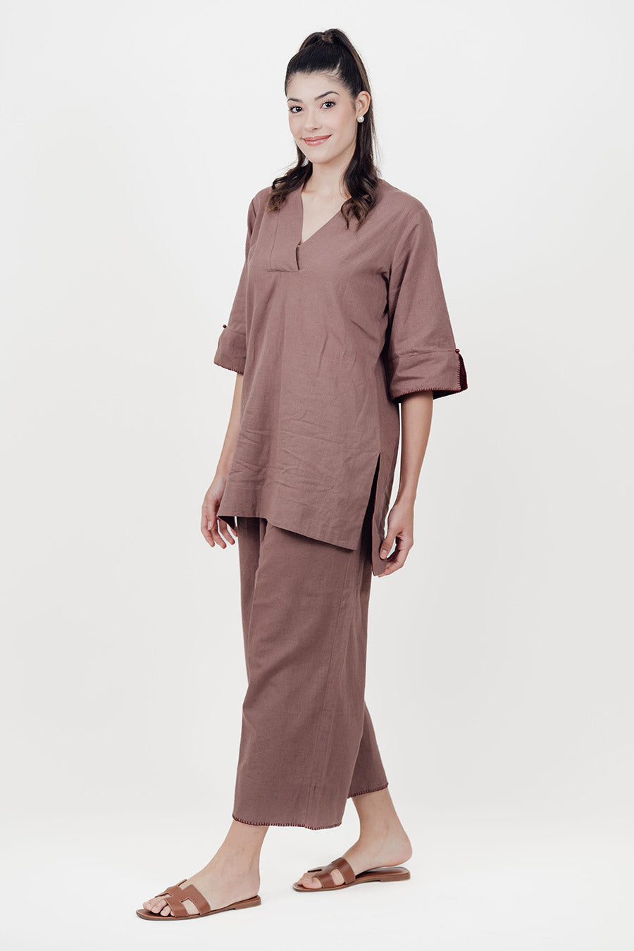 Ziya Rose Cotton Linen Co-Ord Set