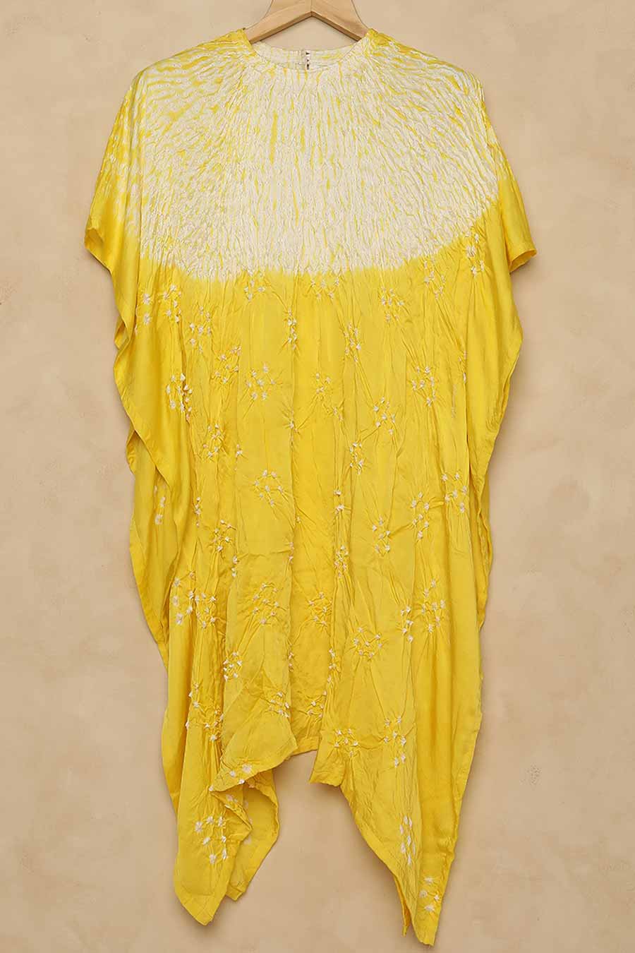 Yellow Shibori Adaa Kaftan