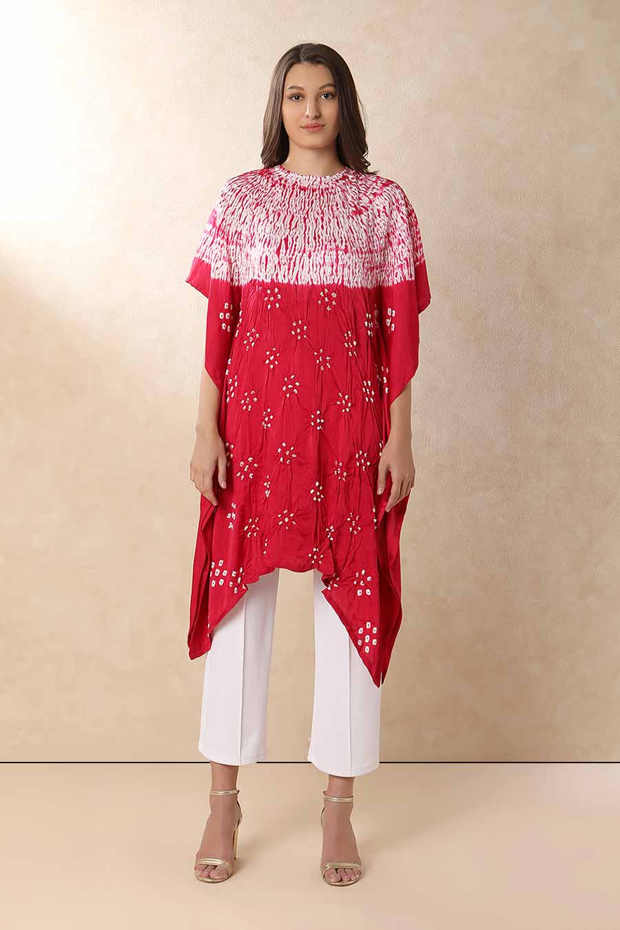 Rani Pink Shibori Adaa Kaftan