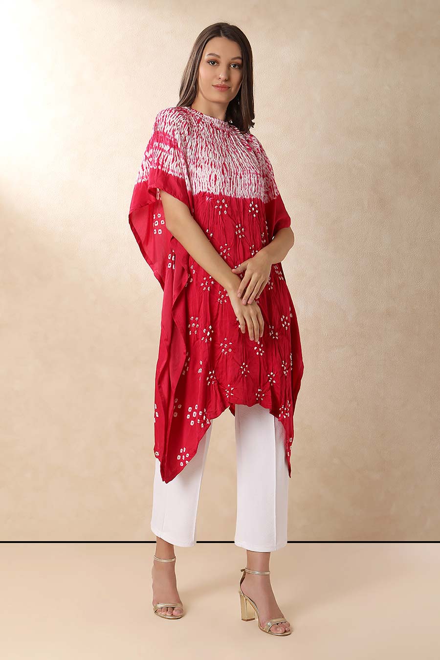 Rani Pink Shibori Adaa Kaftan