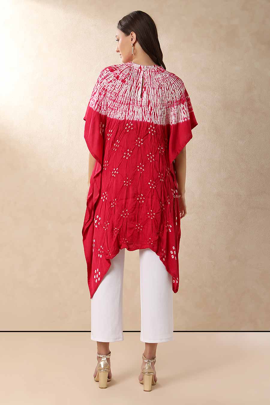 Rani Pink Shibori Adaa Kaftan