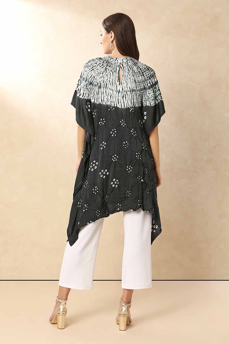 Black Shibori Adaa Kaftan