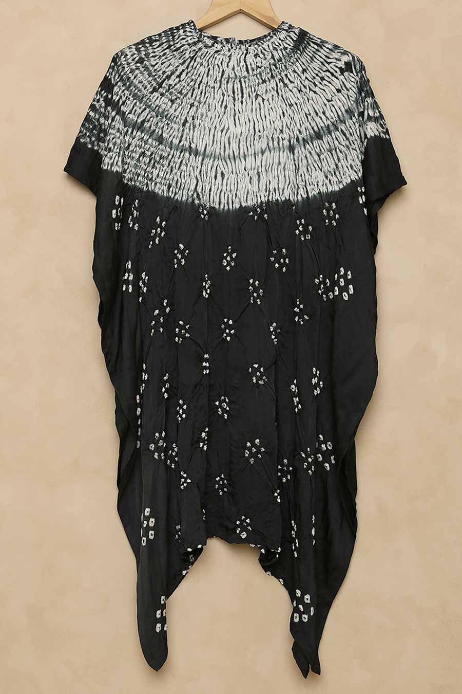 Black Shibori Adaa Kaftan