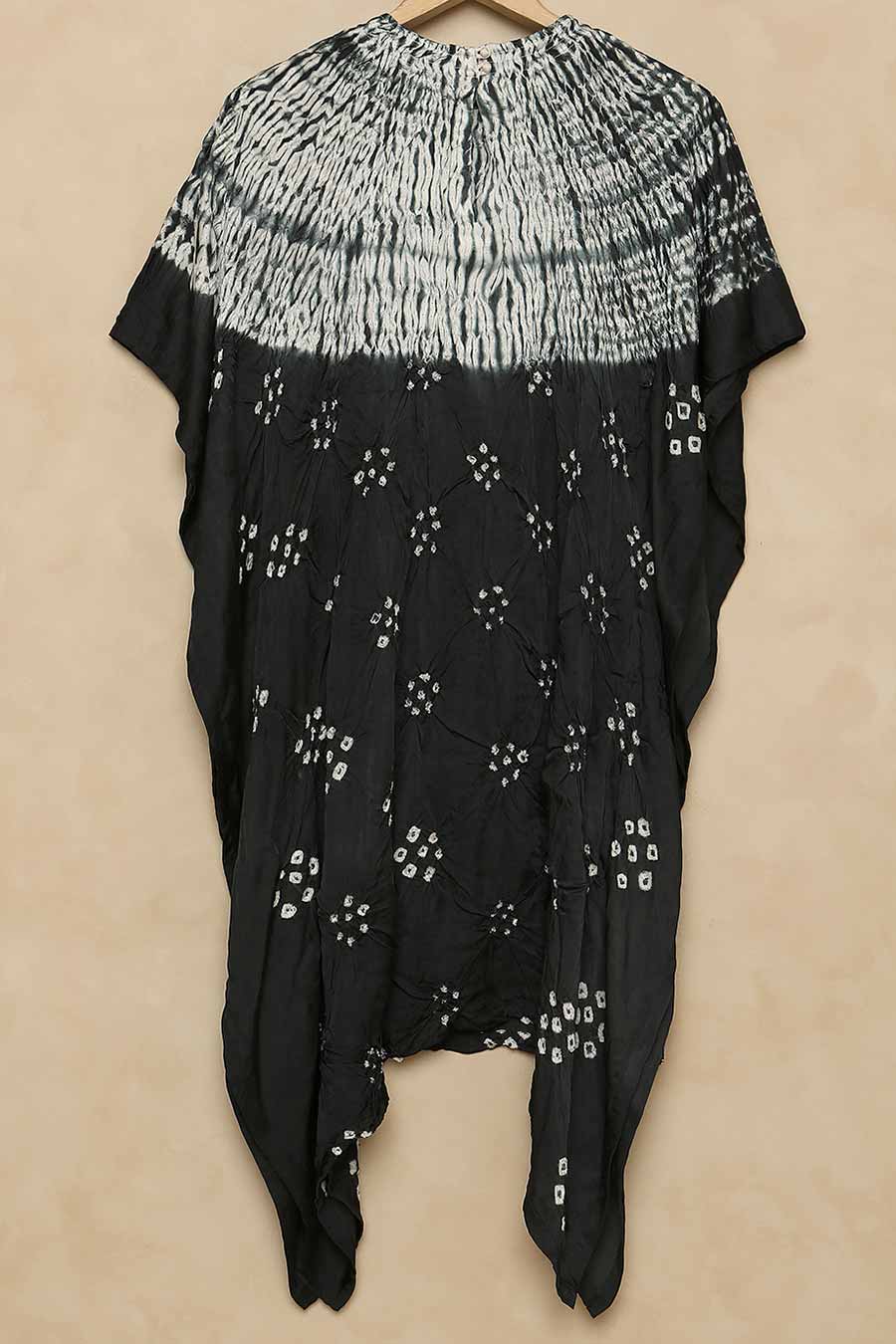 Black Shibori Adaa Kaftan