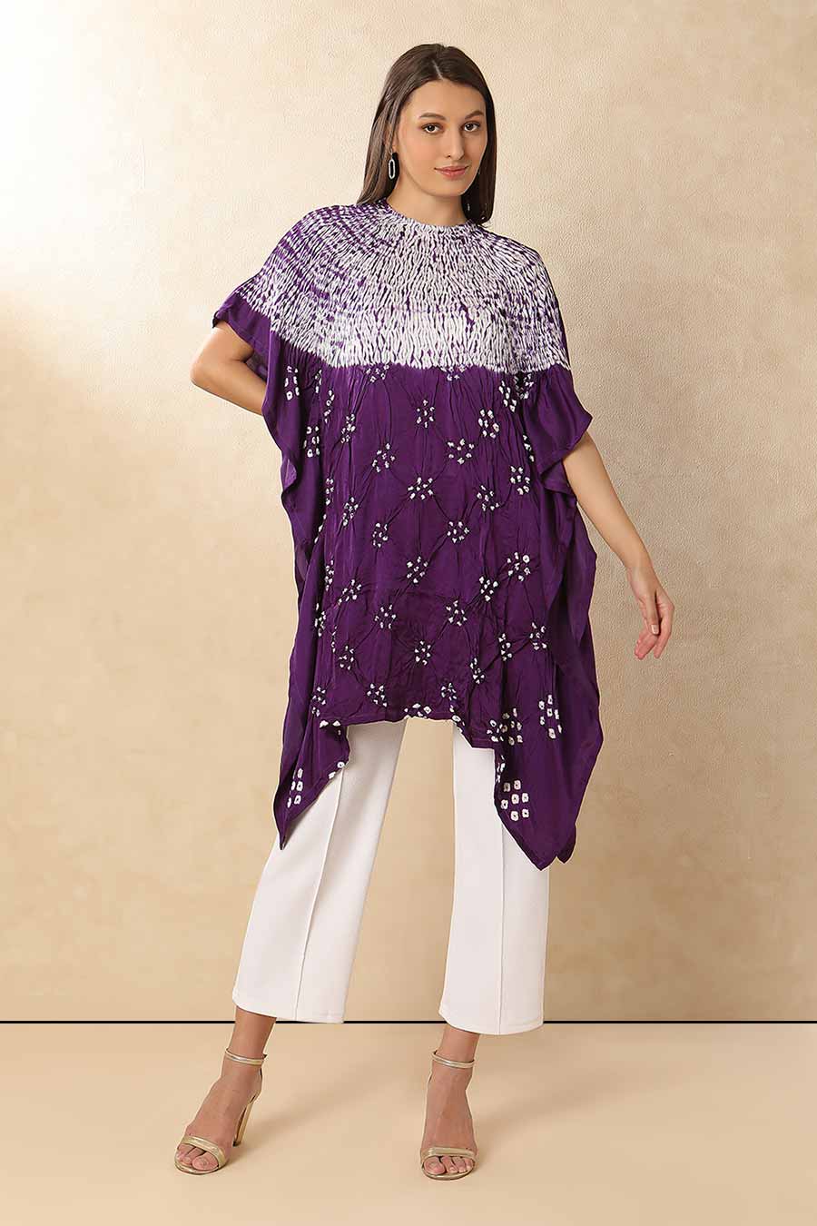 Purple Shibori Adaa Kaftan