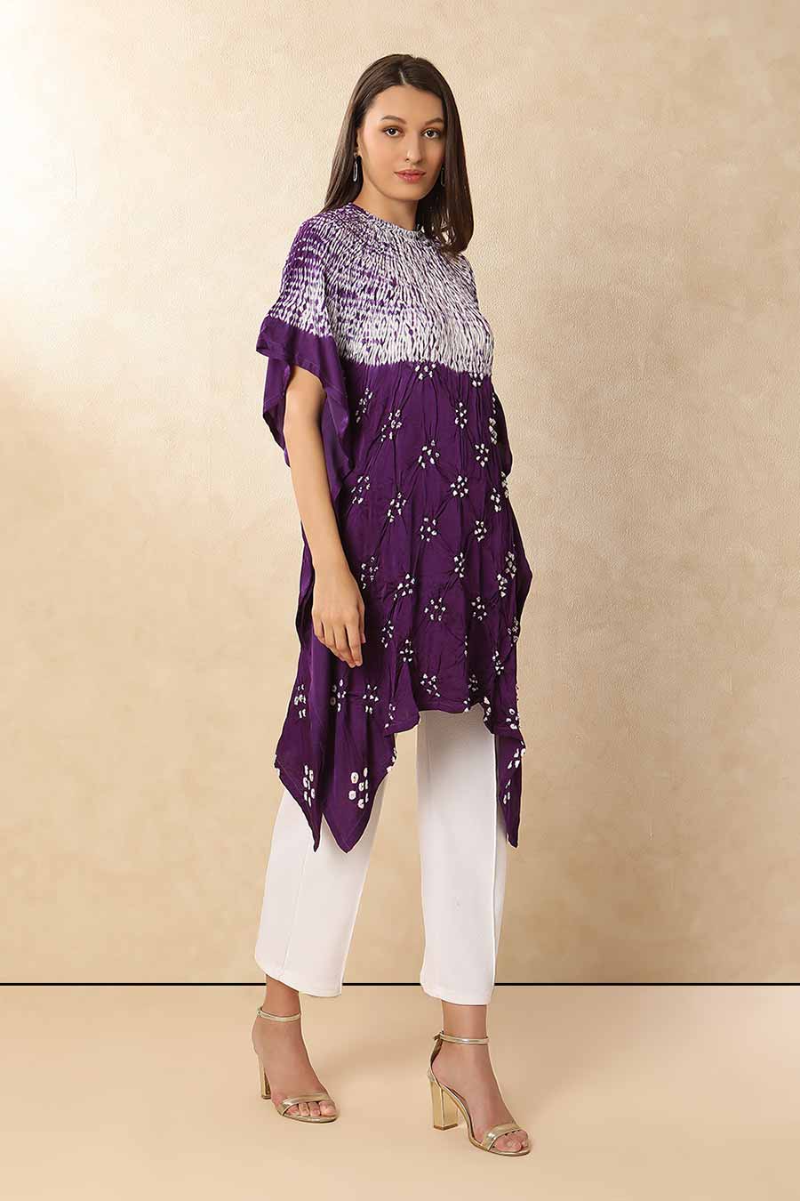 Purple Shibori Adaa Kaftan