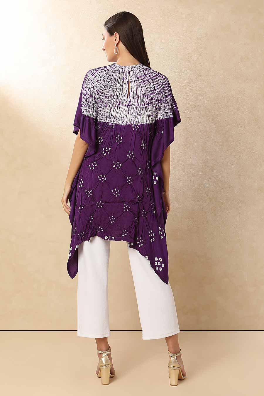 Purple Shibori Adaa Kaftan