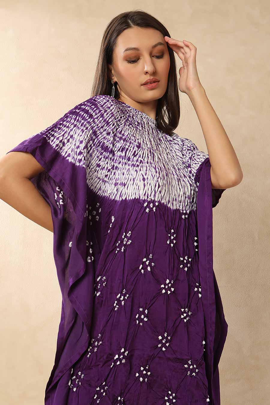 Purple Shibori Adaa Kaftan