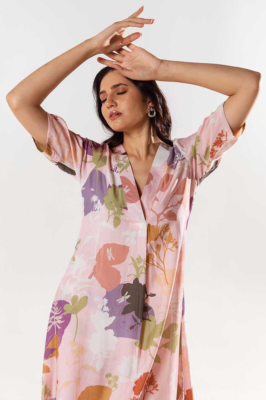 Marshmallow Pink Printed Kurta and Pant Set