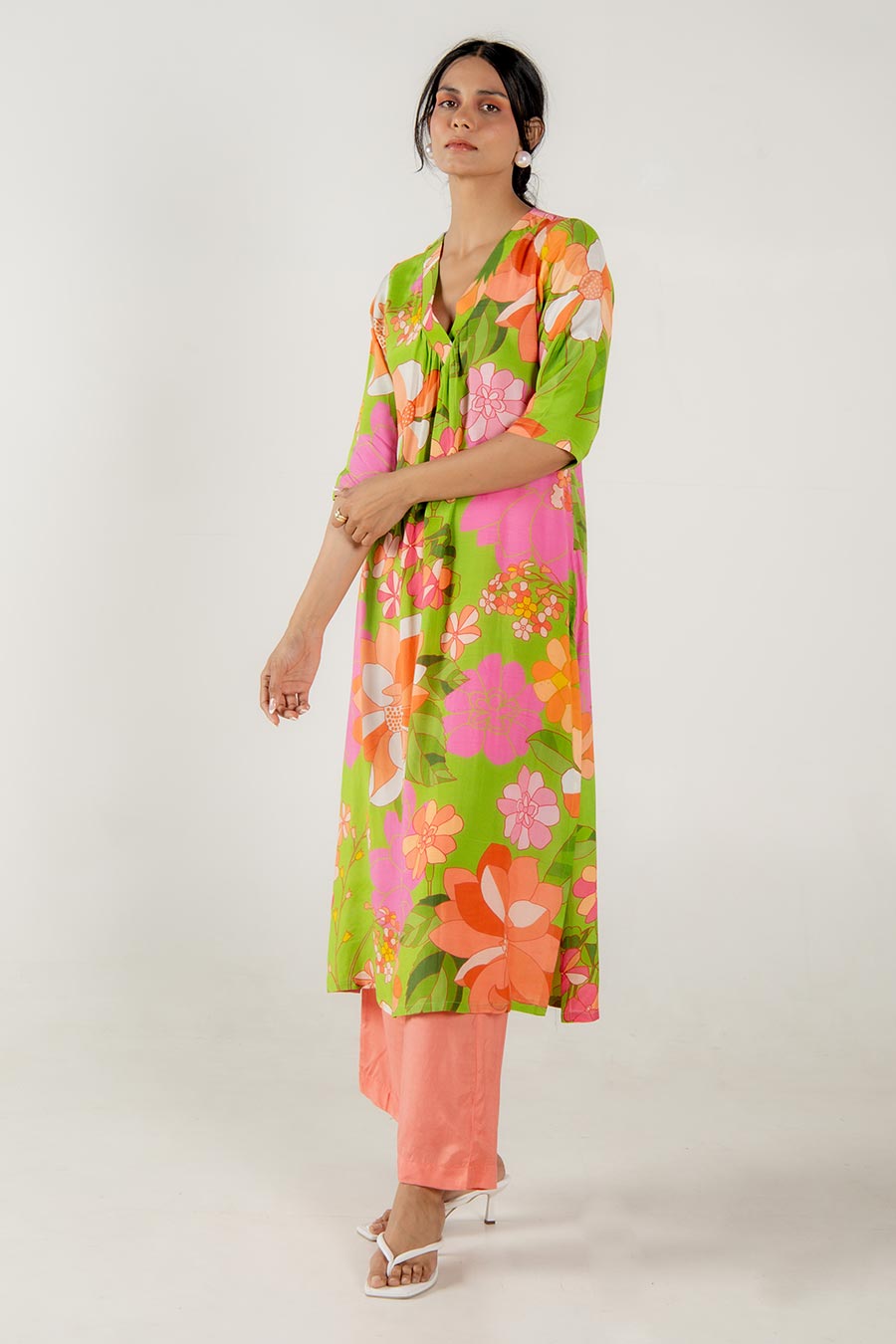 Nysa Multicolour Floral Print Kurta Set