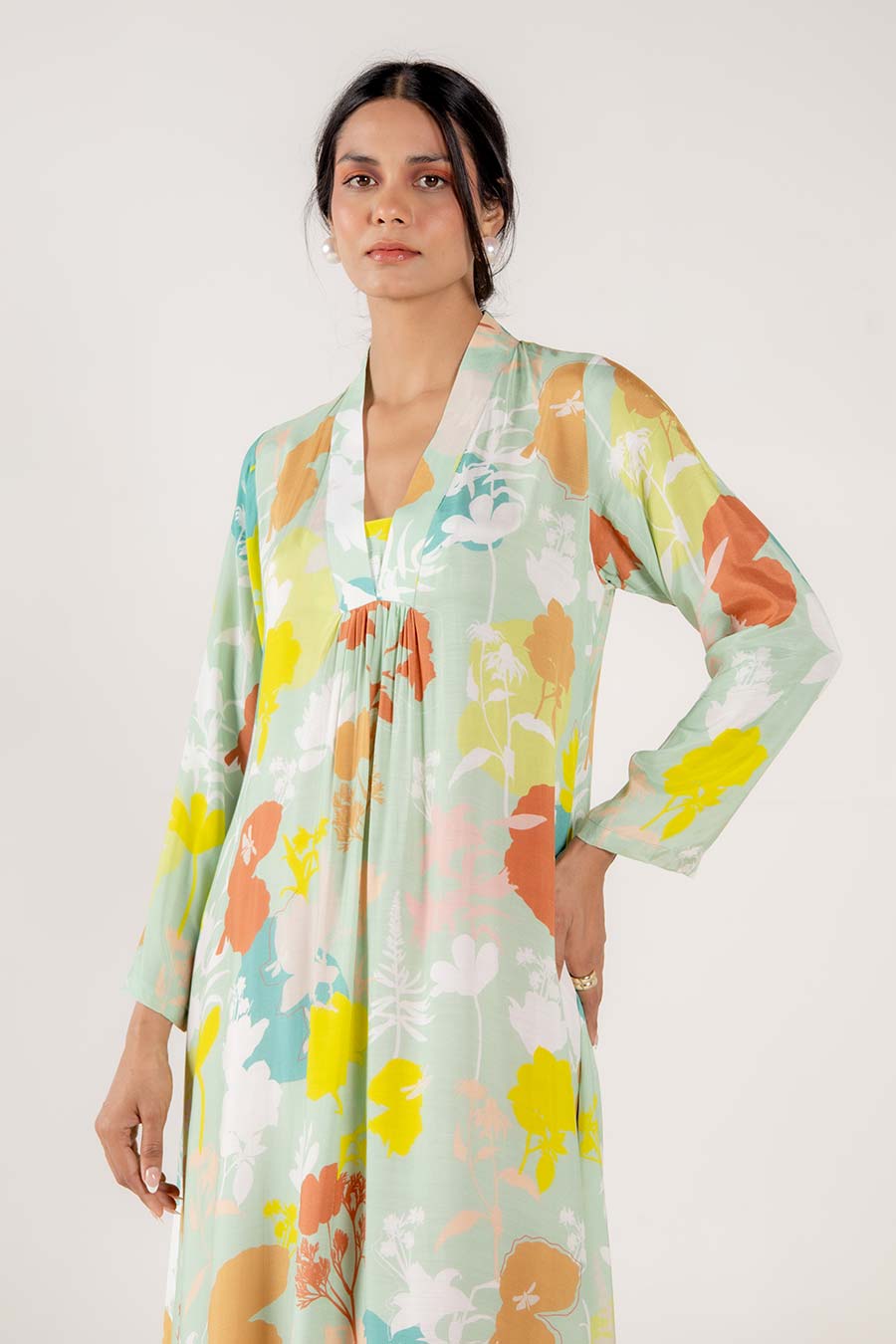 Leena Green Multicolour Floral Print Kurta Set