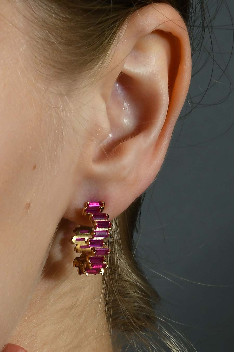 Pink Vogue Hoops