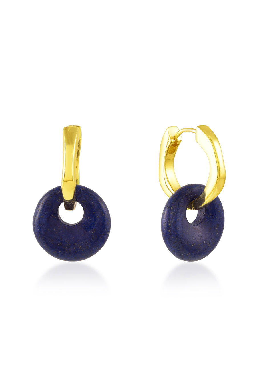 Lapis Disc Charm Molten Huggies