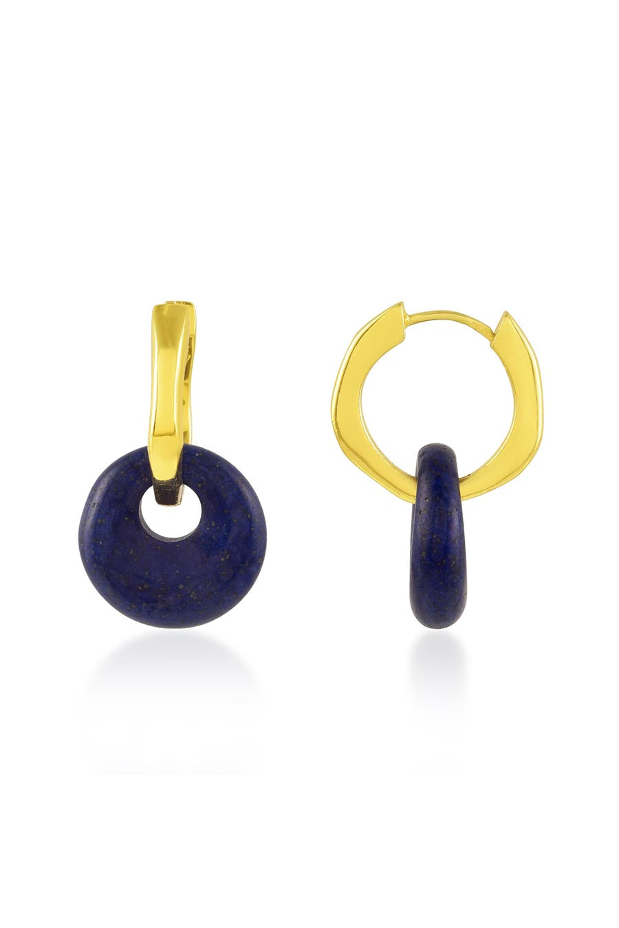 Lapis Disc Charm Molten Huggies
