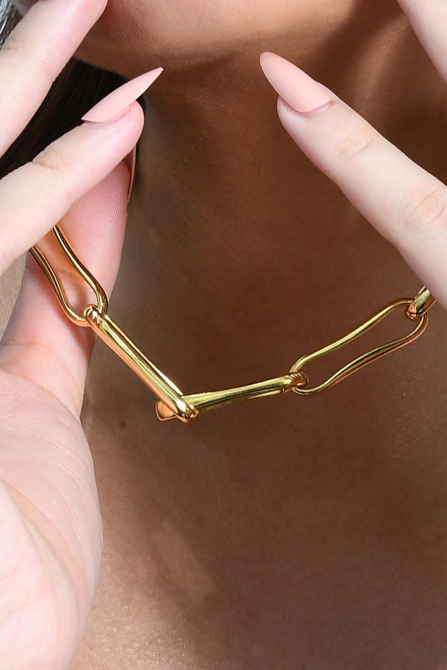 MISS RIGHT 14K Gold Paperclip Link Chain Necklace for Women Men India | Ubuy