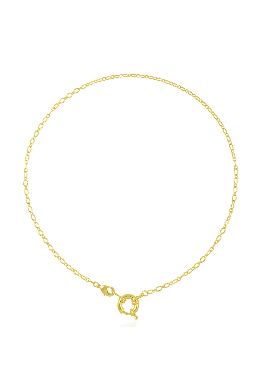 Textured Oval Link Chain