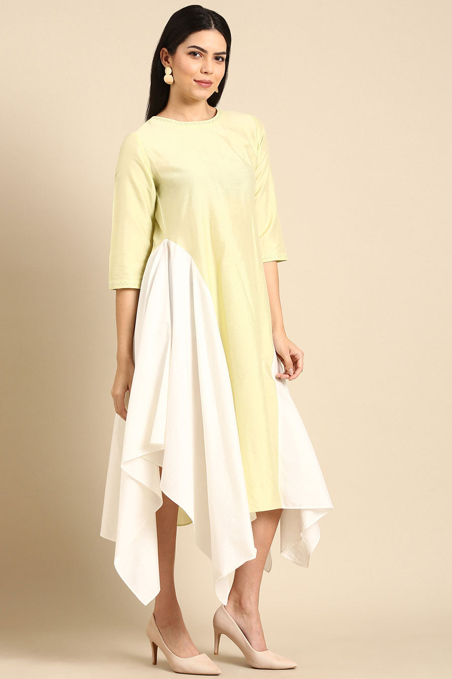 Pista & Ivory Panel Dress