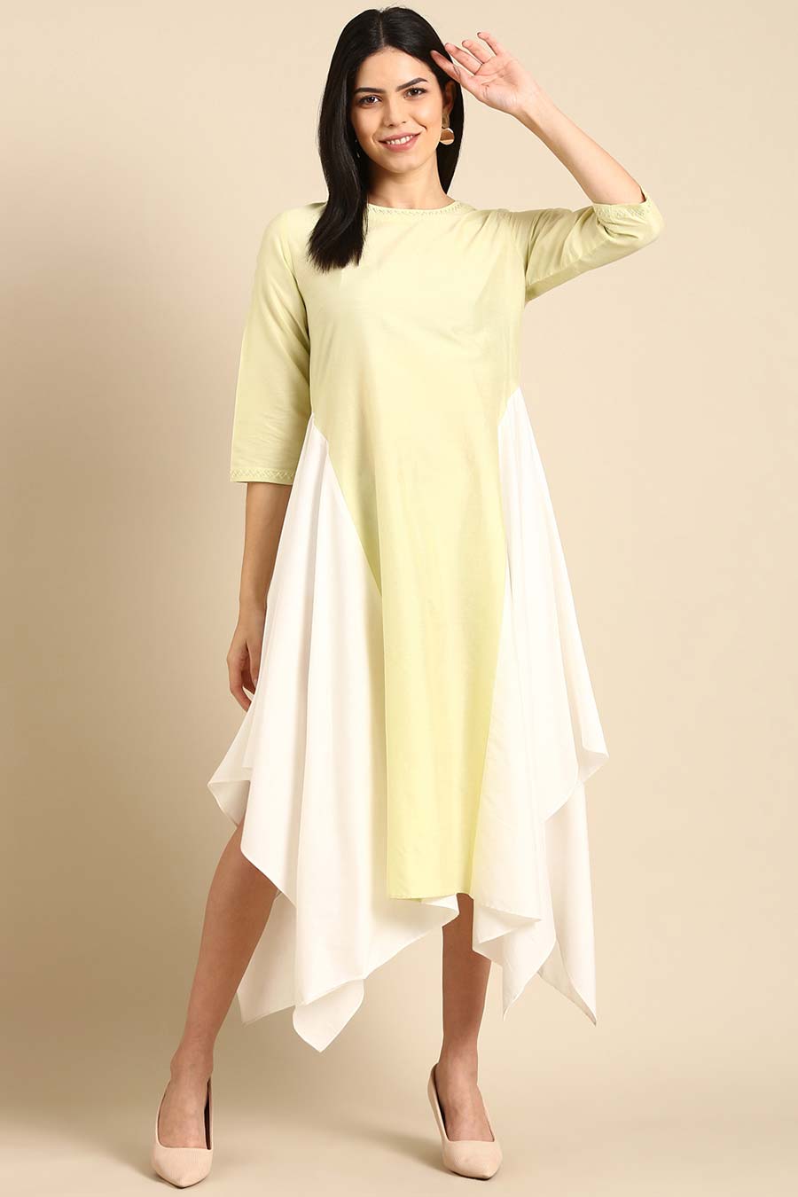 Pista & Ivory Panel Dress