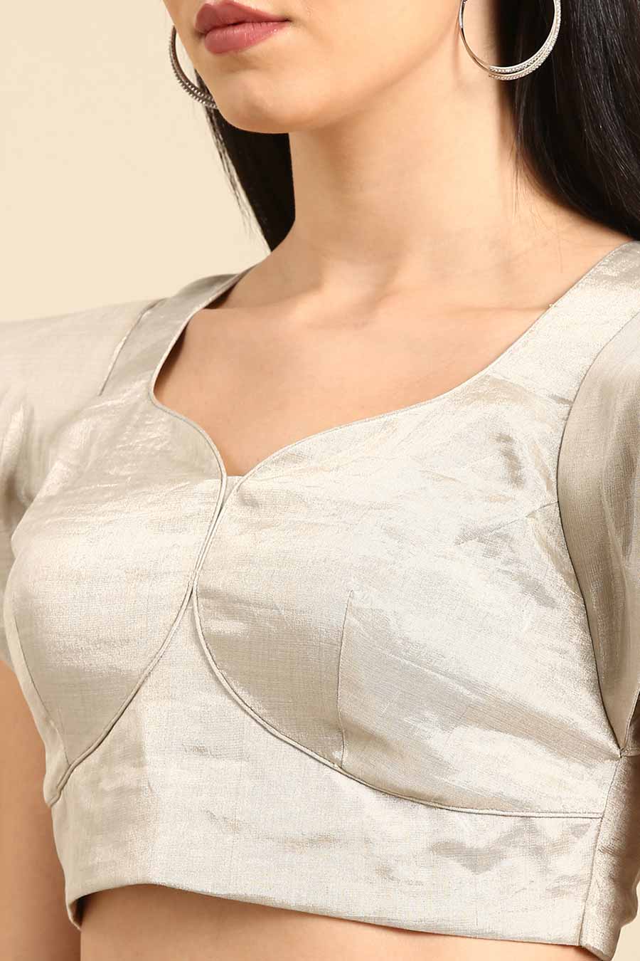 Silver Gold Flared Blouse