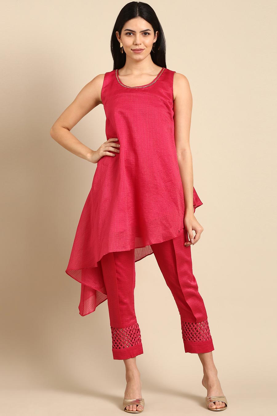 Pink Asymmetric Co-ord Set