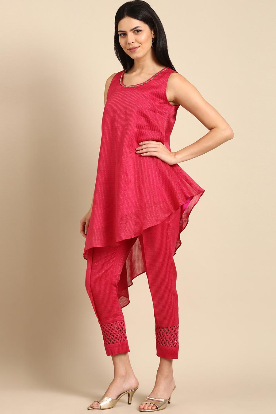 Pink Asymmetric Co-ord Set