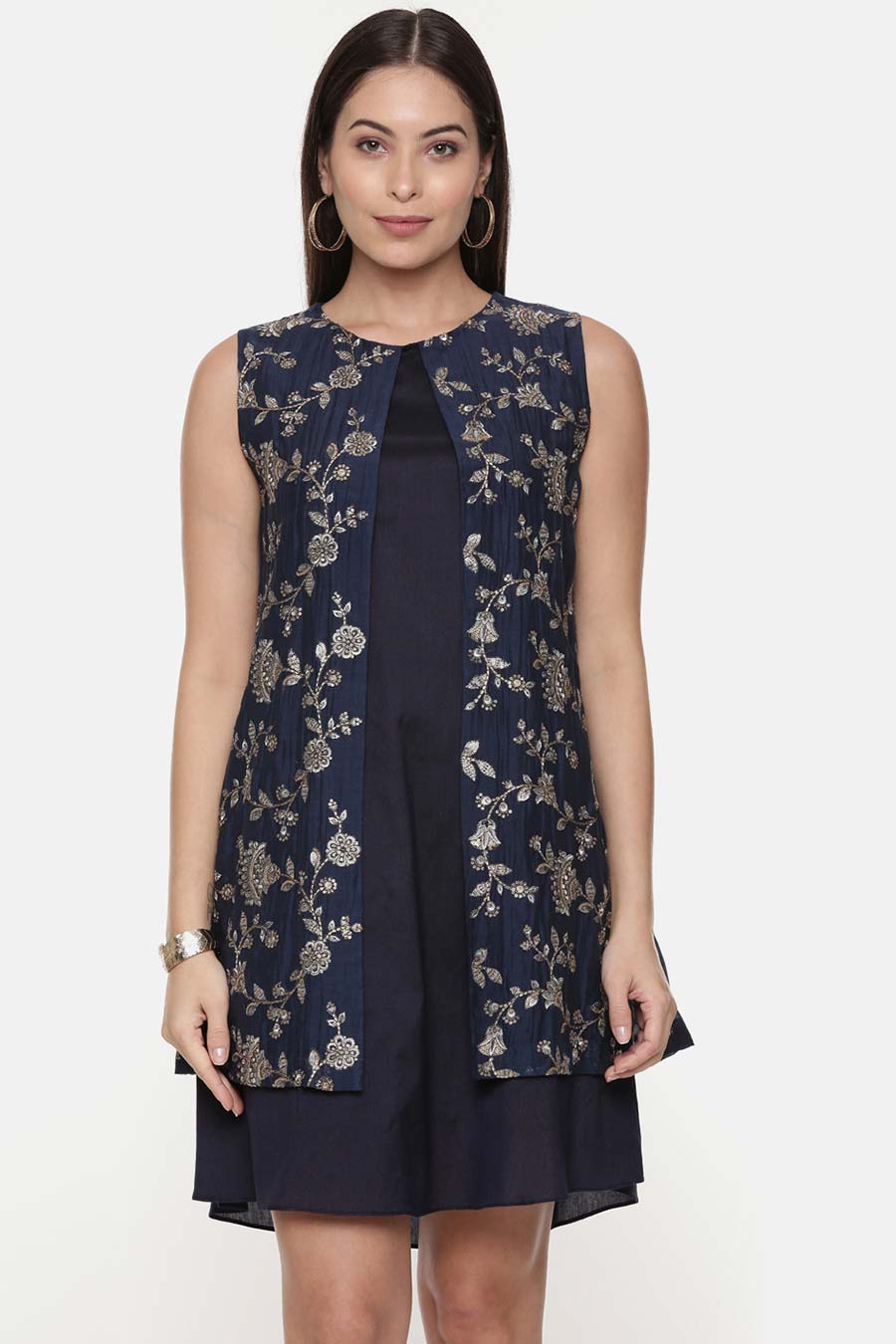 Blue Embroidered Co-Ord Set