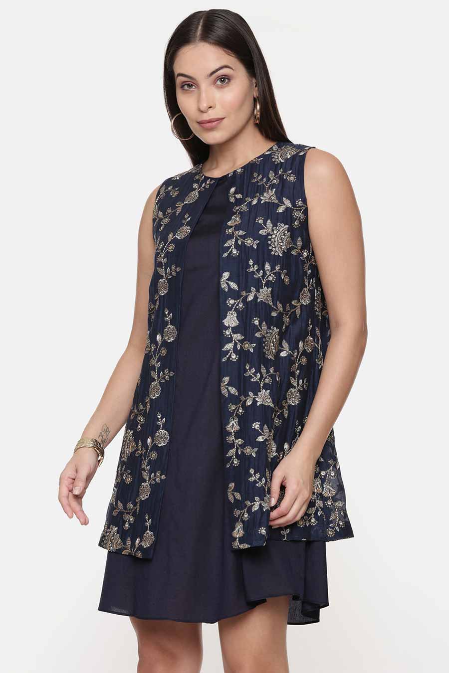 Blue Embroidered Co-Ord Set