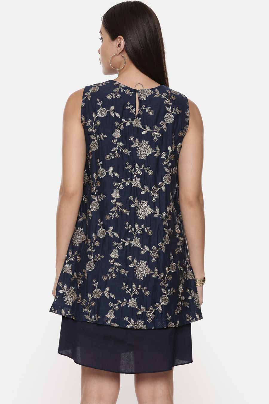 Blue Embroidered Co-Ord Set