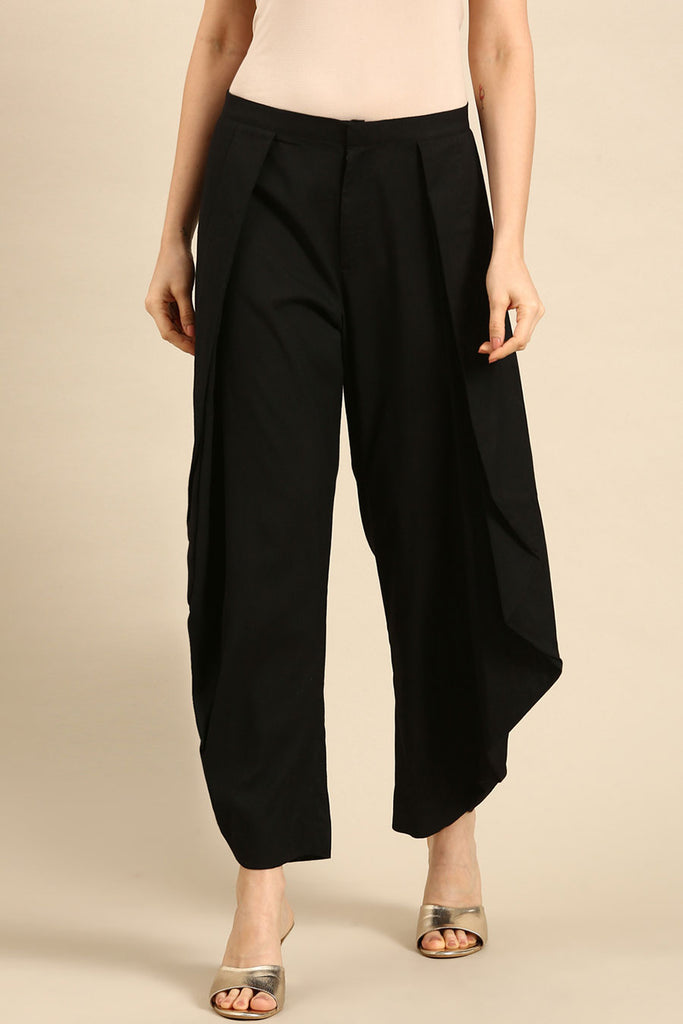Black Silk Harem Pants - Daumos Clothing For Women