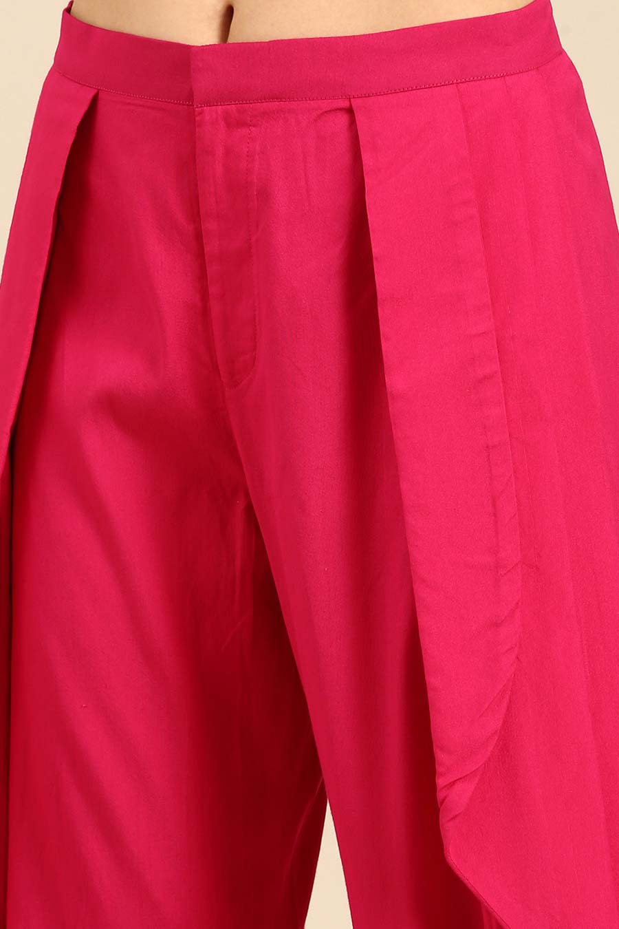 Pink Silk Cotton Dhoti Pants