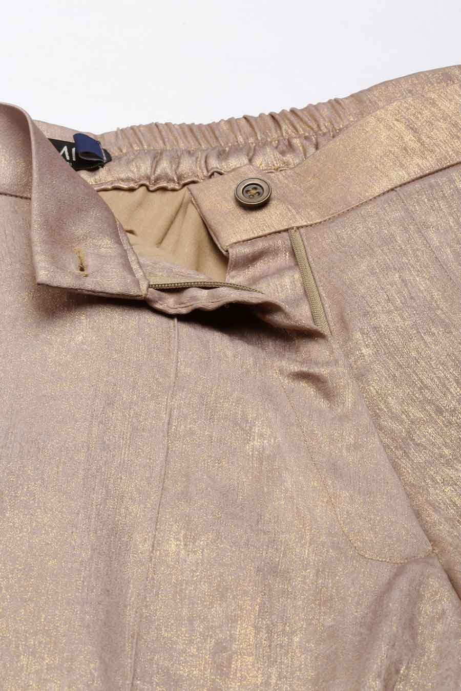 Beige Foil Pant