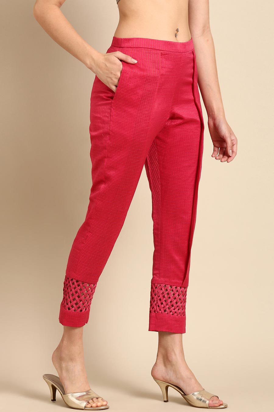 Pink Criss-cross Pant