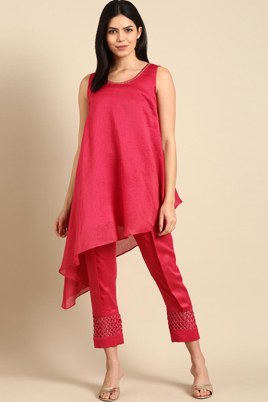 Pink Criss-cross Pant