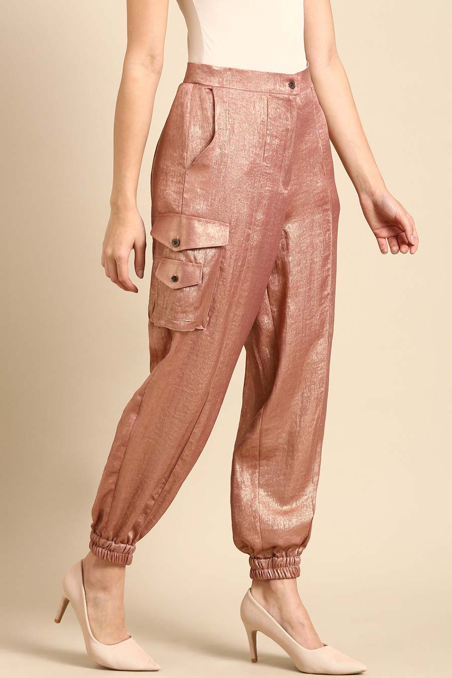 Rust Orange Foil Pant