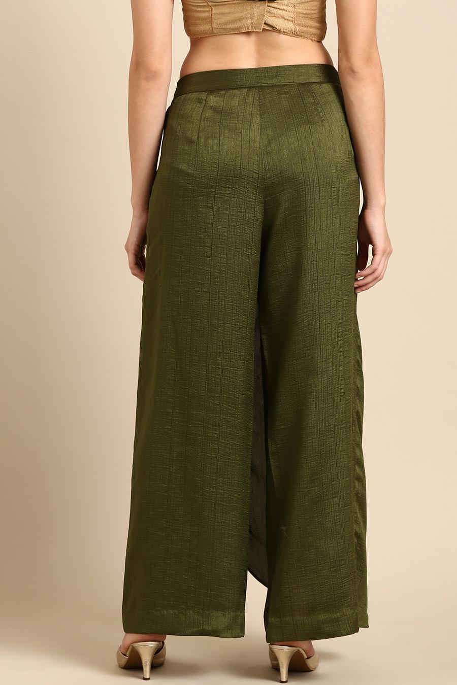 Mehndi Draped Cowl Pant