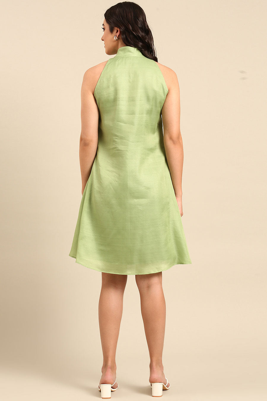 Green Bow Short Dress