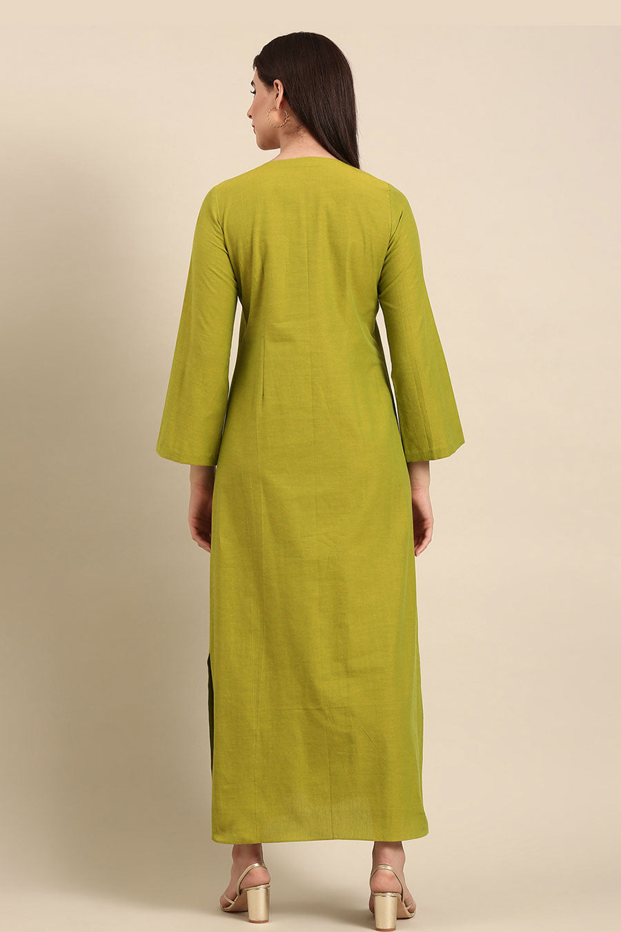 Green Embroidered Dress