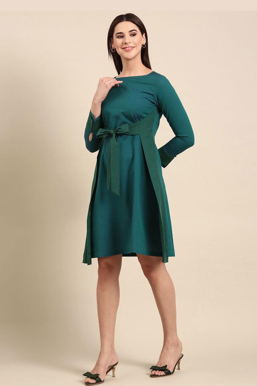 Blue-Green Panel Dress