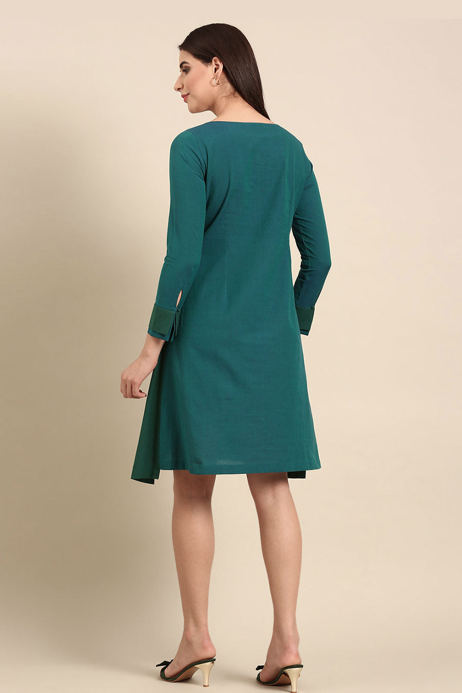 Blue-Green Panel Dress